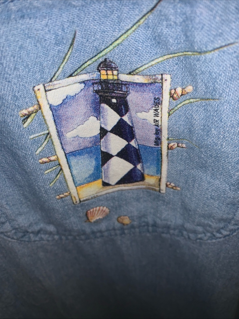 VTG Get Lucky Women’s 100%Cotton Lighthouse Dress Size M - Picture 5 of 11